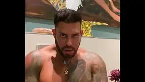 Viktor Rom Shows Off Muscular Latino Body While Masturbating and Spreading His Ass