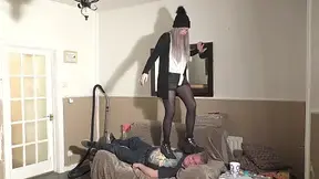Sophie Trampling Her Slave On The Couch