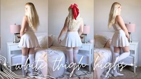 White Thigh High Sock Fetish
