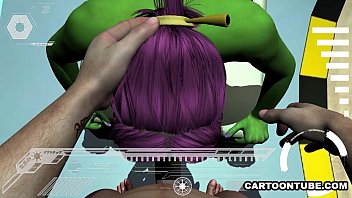 3D Alien has her tits and pussy fucked hard from POV