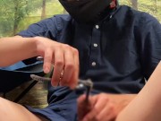 Peehole Crusher by Sounding steel bone(9㎜*20cm) & Long bougie 8mm*30cm solo urethral Torture