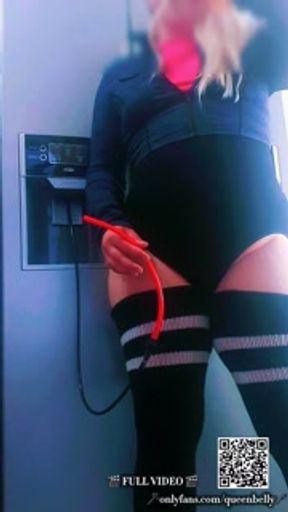 Pornstar's "New" Belly Inflation Category: Fridge &amp; Ice Water Destroy Her Anal