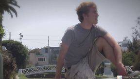 Kain Lanning Blows His Load in Public - Sensational  Gay XXX Cumshot