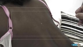 Interracial group sex with the brunette ebony milf consists of anal sex and double penetration