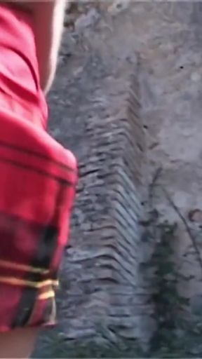 Jaw-dropping moment from &quot;Zeta Niagara, beautiful little Arab brunette who squirts like a slut while being fucked outdoors&quot;