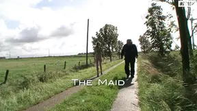 German housemaid sucks and worships master's cock in BDSM session