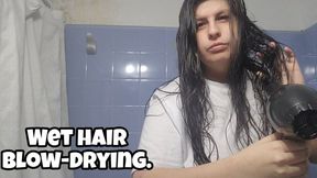 Blow Drying Long Hair - Hair Play & Brushing Chubby Girl