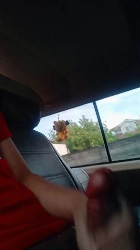 Cumshot in a Taxi