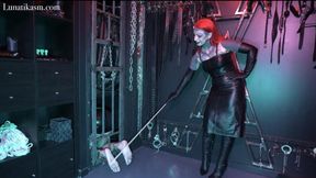 Bastinado in a restrained cage part 1 _Mistress Lunatika