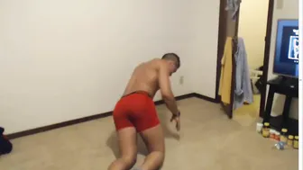 Solo twink strokes his cock and shows off his ass on webcam