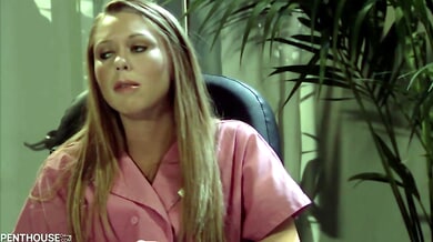 Curvy nurses Emy Reyes and Lana Lopez explore desire on the boss's desk