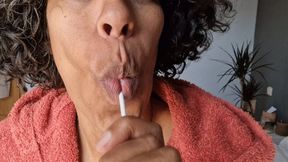 Sucking this lollipop like your tip