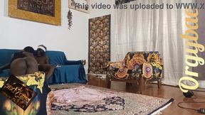 Bibi 58 blows Orgyguy to a big orgasm