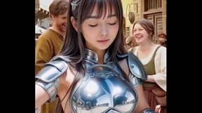 女戦士 コスチュームが破壊されてしまう！