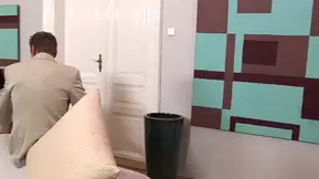 This blonde damsel loves sucking cum out of rock hard cocks