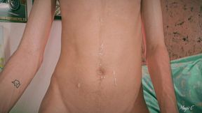are you into drooling? watch me let my spit drip from my mouth onto my body and cock.