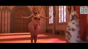 queen having EXOTIC FUTA dancer