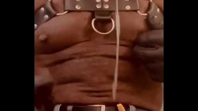 Part 1 Leather Harness BBC Titplay and Sex Toy Session