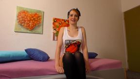 Sexy redhead sucking his cock like a real pro