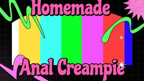 Homemade anal: Slutty MILF receives her ass pounded and creampied