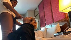 Pretty Yellowbone Takes Massive Facial After Throating BBC