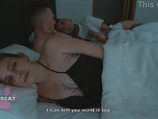 Effy Lil Seduces Her Step Sister's Boyfriend in Their Shared Hotel Daybed Right Beside Her Unaware Step Sister