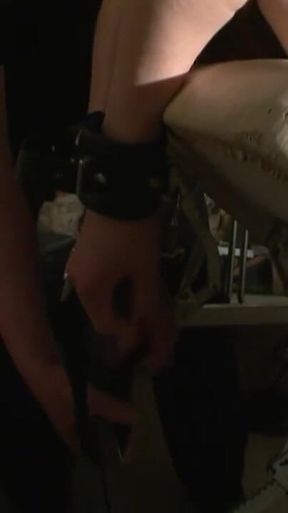 Humiliating pussy and wax-play