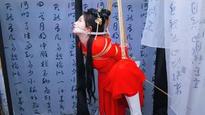CCC115 BONDAGE EXTREME SUSPENSION CHINESE STYLE BALLGAGGED STRETCHING STRAPPADO HUMILIATION STRUGGLING DOMINATION SLAVE TRAINING