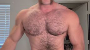 Smearing my load on my mustache