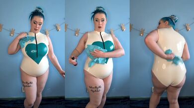 Curvy Scottish Girl Shines Up Her Latex Bodysuit