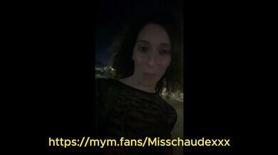 Misschaudexxx walks with a buzzing anal plug then takes a thick stranger creampie