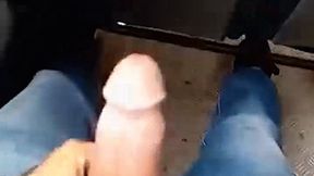 Ripe cock and cum on the bus