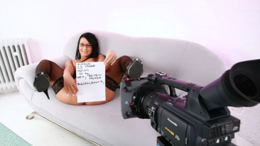 Plump nylon lady at the fuck casting