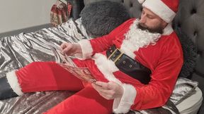 Santa's Top Shelf Elf Magazine Girl Gives Him A Show