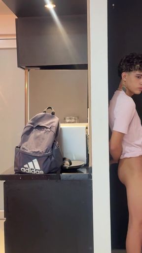 I take advantage of the fact that my husband's horny guy is distracted to fuck my little stepson.   Clip 1