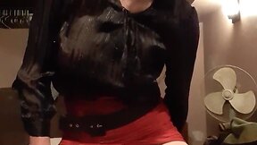 Wild Solo Sissy Trans Video: Big Dildo, Big Tits, Blowjob & Explosive Orgasm!