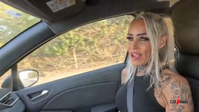 Joyride with a horny sexy tattoo milf