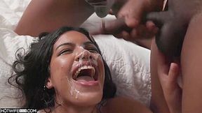 Latina Wife Interracial Big Black Cock Gangbang Day