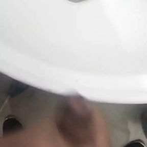 Masturbating at home in the sink