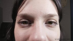 Extreme Close Up Eye and Face Worship - Mari Merlowe 4K MP4