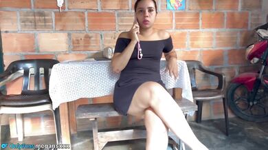 My husband won't fuck me so my neighbor does while I suck his big ass latina cock