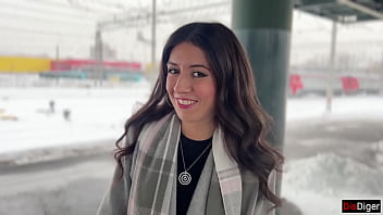 Public agent - Offered a girl from the station to undergo a casting right on a public train