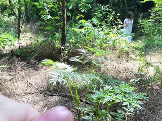 TUGJOB in PUBLIC - Stranger Woman Caught me Masturbating and Makes Me Cum!