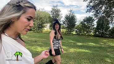 Slutty Influencers Suck Cock To Get Out Of Scary Situation! - Full Video