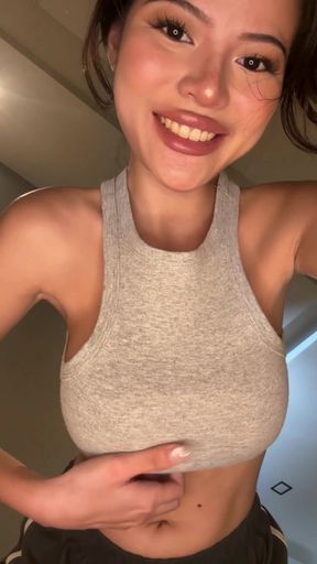 Female Onlyfans Model in Sports Bra