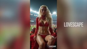 Football Field Frenzy - Girls Masturbate & Get Railled Everywhere