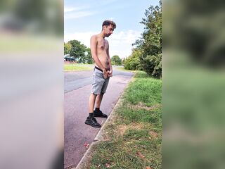 Man Void urine in Parking Lot and Gulp his Pee