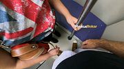 Horny Granny Touch my Dick Slowly in crowded Train