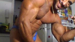 Another Video of a Posing Muscular Guy - Solo