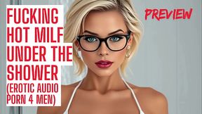 Hot MILF will fuck you hard in the shower